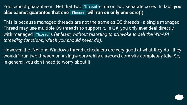 When you start multiple threads on a multi core processor, are they guaranteed to be processed by d смотреть онлайн