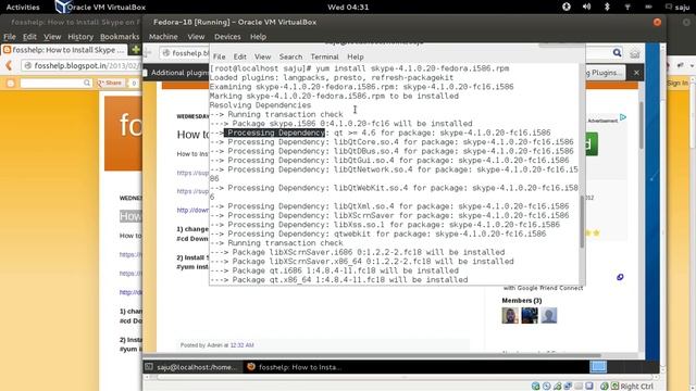 How to Install Skype On Fedora 18 смотреть онлайн