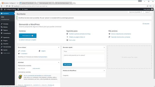 Cómo restablecer las opciones iniciales de WordPress смотреть онлайн