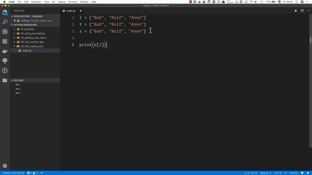 video23 4 Lists, tuples, and sets смотреть онлайн