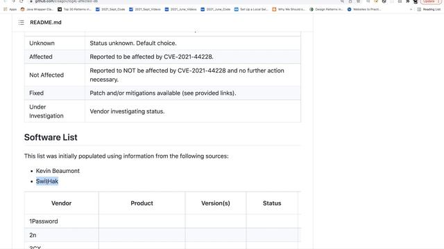Log4j Affected Libraries/Products DATABASE : Apache Log4j Security Vulnerabilities смотреть онлайн