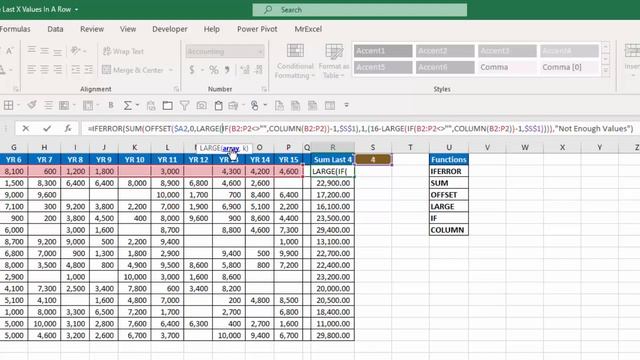 How To Sum The Last X Values In A Row With Blanks In Excel смотреть онлайн