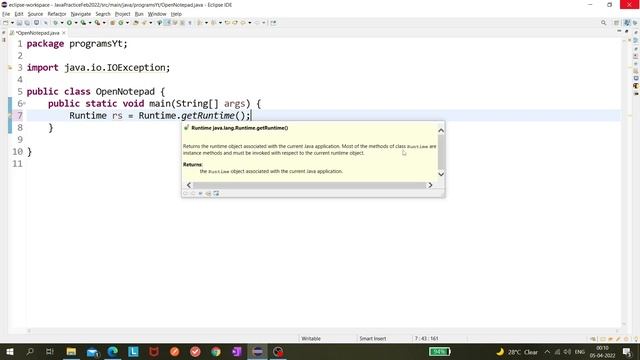 Open notepad using Java смотреть онлайн