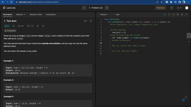 LEETCODE - 1. Two Sum - Explanation in under 4 minutes - Python смотреть онлайн