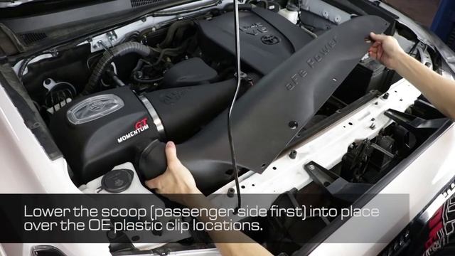 How to Install aFe POWER 2016 Toyota Tacoma V6-3.5L Momentum GT Intake System Scoop (54-76005-S) смотреть онлайн