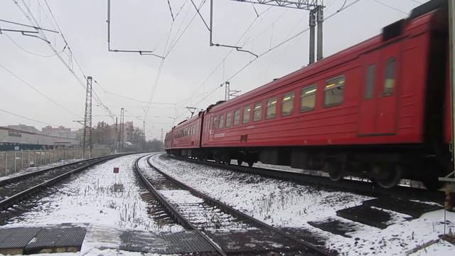 Электропоезд ЭД4М-0294 Аэроэкспресс станция Лесной Городок 27.10.2017 смотреть онлайн