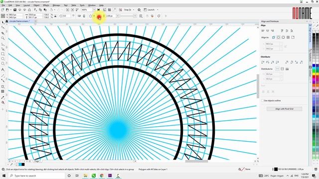how to make a circular frame ornament in coreldraw смотреть онлайн