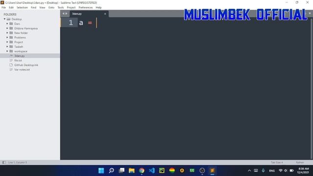 PYTHON MA`LUMOTLAR TURLARI | #3 | MUSLIMBEK OFFICIAL смотреть онлайн