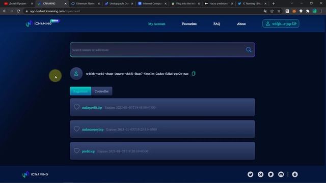 ICNaming crypto домены бесплатно, testnet airdrop смотреть онлайн