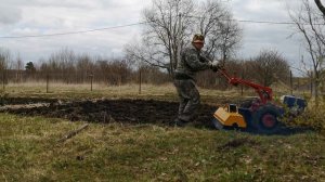 Первая проба в деле фрезы с мотоблоком МТЗ-09 Беларус
