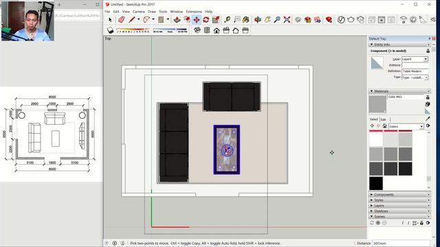 3d Living Room Floor Plan With Sketchup + Vray 3.4 смотреть онлайн