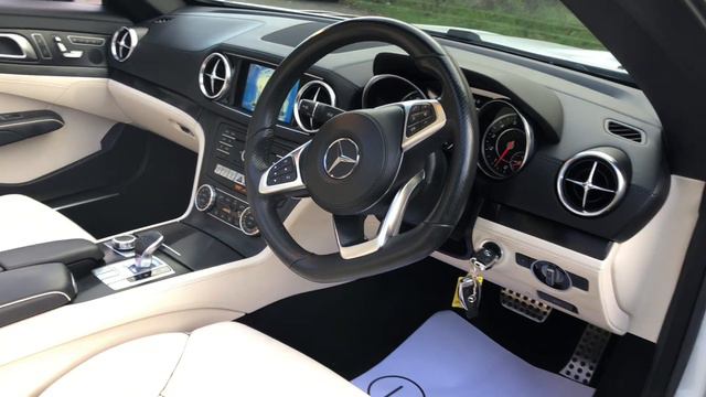 2017/17 Mercedes-Benz SL Class 4.7 SL500 V8 AMG Line Roadster - Porcelain nappa hide & night packag смотреть онлайн