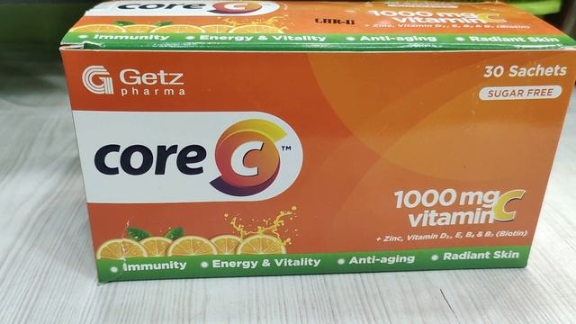 Core C sachet | Vitamins and Minerals | #getz pharma # Price Rs 24 each sachet смотреть онлайн