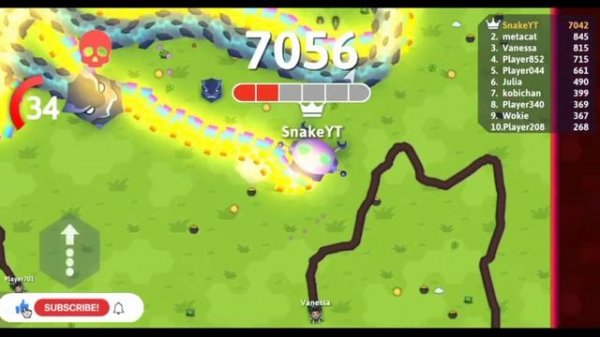 Snake.Io ? I Feed Cute Bot In Snake.Io! Epic Snakeio Gameplay