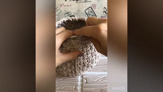 Корзина из трикотажной Пряжи «Совушка». Часть 3. Делаем убавки и прибавки смотреть онлайн