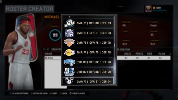 NBA 2K16 how to create a player and put him in a team