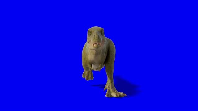 Бесплатная анимация Динозавр Тираннозавр Футаж для монтажа Хромакей Версия 03 смотреть онлайн