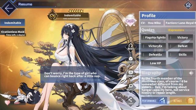 This Lazy Girl Will Really Give You Her Heart - Indomitable | Azur Lane смотреть онлайн