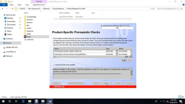 how to install oracle database 10g at windows 10, 8, 7 | Fix oracle 10g DB Install Error at Windows смотреть онлайн