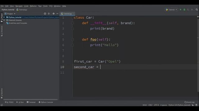 Wstęp do klas - instancje, self - klasy w Python #1 смотреть онлайн