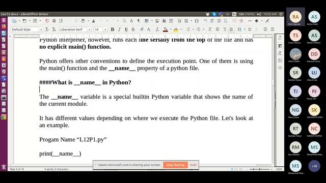 Lecture 12: Function in Python| Main function in Python | if __name__ == "__main__" | Python Code смотреть онлайн