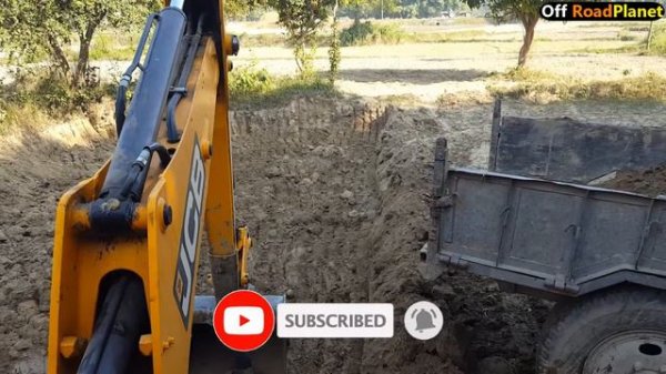 JCB Backhoe Machine Digging Drain - Learn JCB Driving Skills - JCB - JCB Video - @OffRoadPlanet