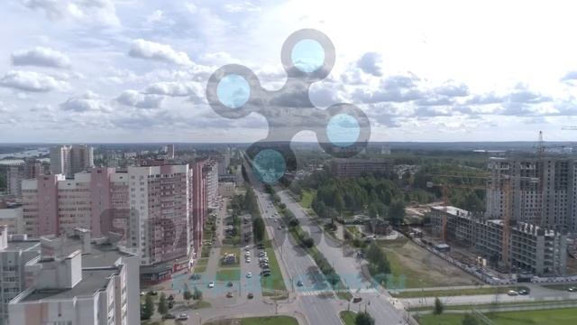 Проспект Фрунзе в Ярославле. Аэросъемка. смотреть онлайн