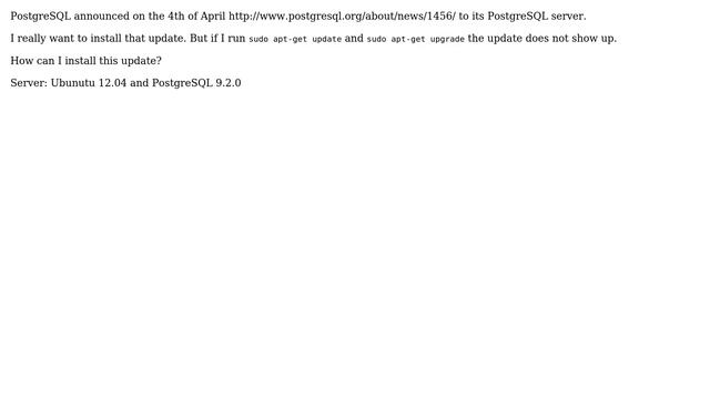 Ubuntu: Update postgresql with latest security update смотреть онлайн