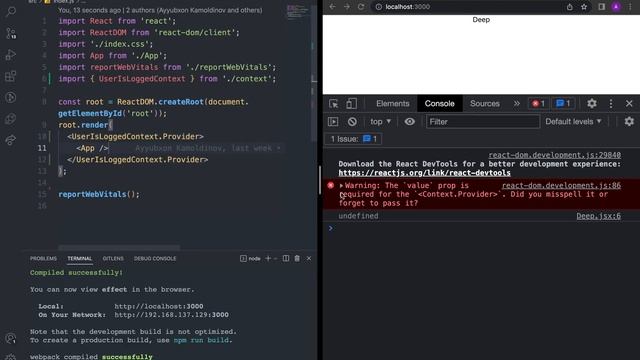 14-dars. Reactda prop drilling va useContext hook. смотреть онлайн
