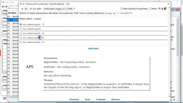 Understanding 'substring()' (enthuware.ocpjp.v11.2.968) смотреть онлайн