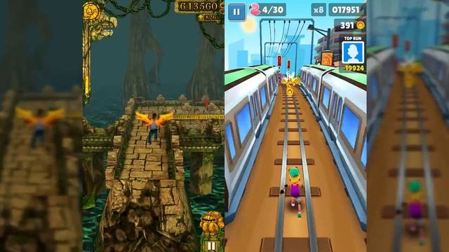 Temple Run Vs Subway Surfers - Endless Run Game смотреть онлайн