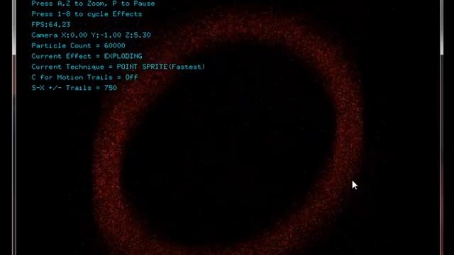 Particle System OpenGL 60K смотреть онлайн