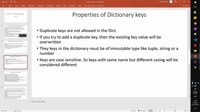 Lecture 8 - Python - Dictionary смотреть онлайн