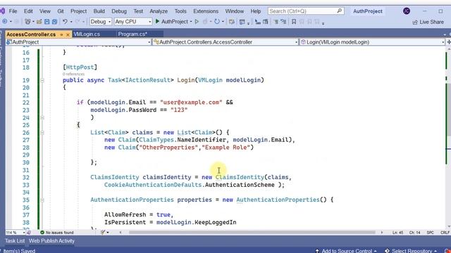 Login Authentication/Authorization in ASP.NET CORE 6 MVC смотреть онлайн