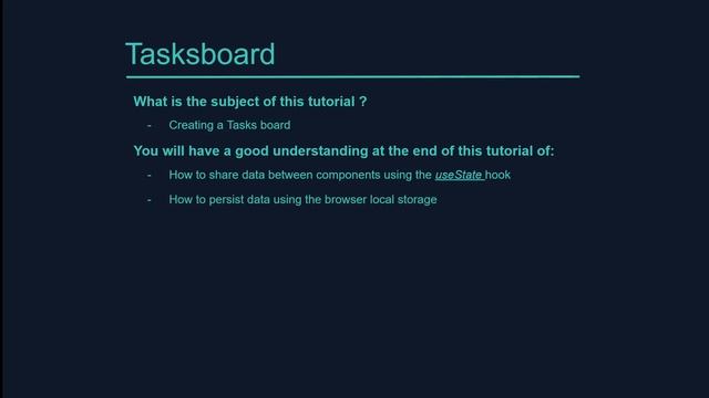 Build a tasks board | React | LocalStorage: Introduction смотреть онлайн