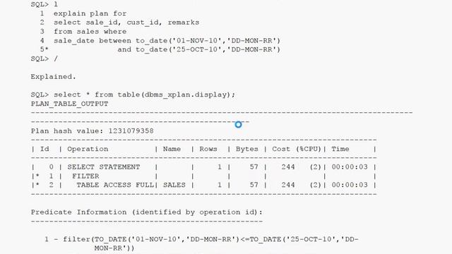 Oracle Explain Plan смотреть онлайн