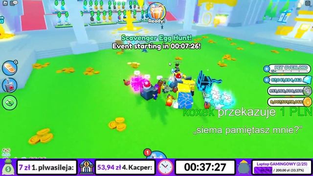 ⭐COMET UPDATE⭐ W PET SIMULATOR X O 18:00 ?KOMETA I RAP VALUE? LIVE ZA DARMO ROBUXY I HUGE | ROBLOX