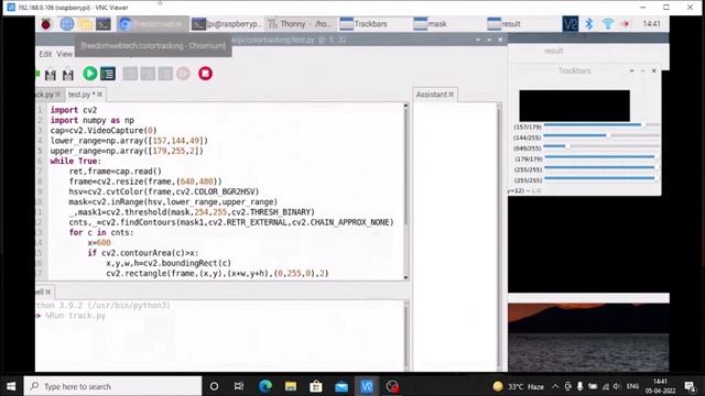 Color recognition with Opencv and Python | raspberry pi 4 object detection | computer vision смотреть онлайн