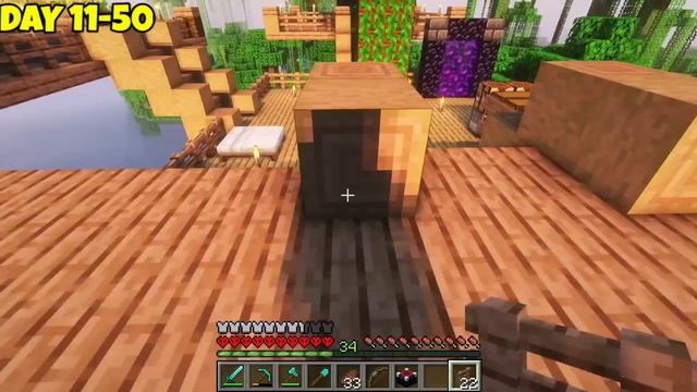 We Survived 100 Days In JUNGLE Only World In Minecraft Hardcore | Duo 100 Days ! смотреть онлайн