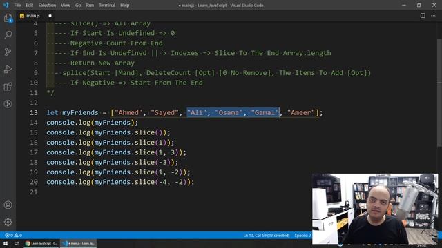 Learn JavaScript In Arabic 2021 - #045 - Slicing Array смотреть онлайн