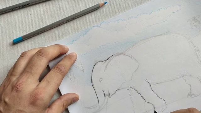 Рисуем слона. Удаленные уроки рисования. Уроки для детей и школьников смотреть онлайн