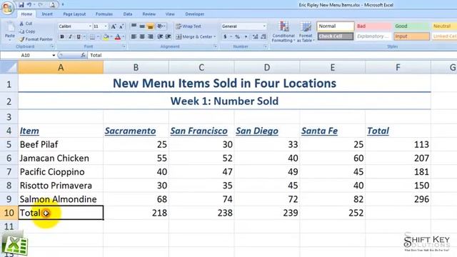 Excel 2007, Exercise 8 Format Edit and Check Spelling смотреть онлайн