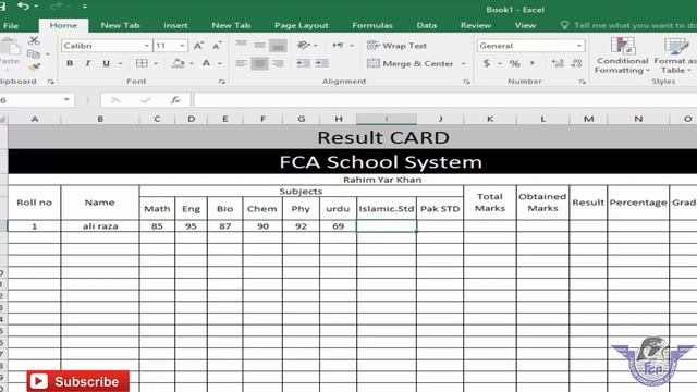 Result card in excel | how to make result card in excel | Excel formulas | Excel 2016 in urdu смотреть онлайн