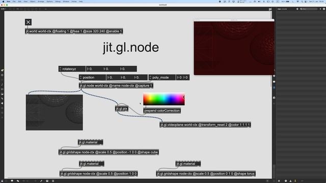 How to use the [ jit.gl.node ] object in Max/MSP смотреть онлайн