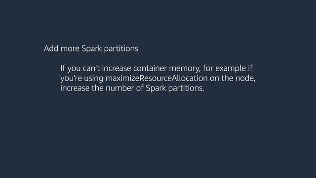 How do I resolve "Container killed on request. Exit code is 137" errors in Spark on Amazon EMR? смотреть онлайн