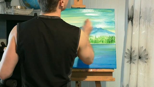 Ускоренная съемка написания картины "Древо Рода", акрил, холст 60х50 смотреть онлайн