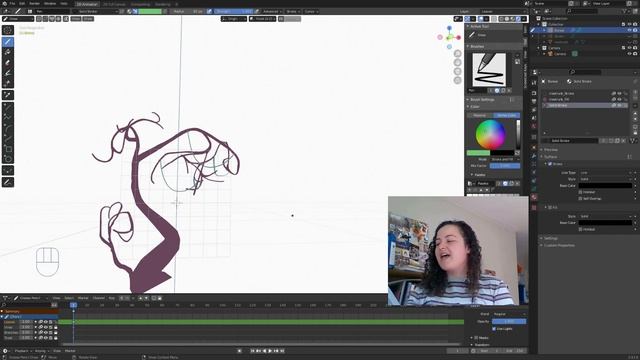 Beginner grease pencil tutorial: 3D bonsai painting (Blender 2.9) смотреть онлайн