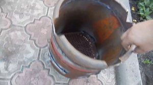 печка для казана из газового баллона