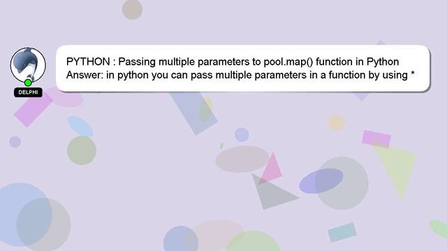 PYTHON : Passing multiple parameters to pool.map() function in Python смотреть онлайн