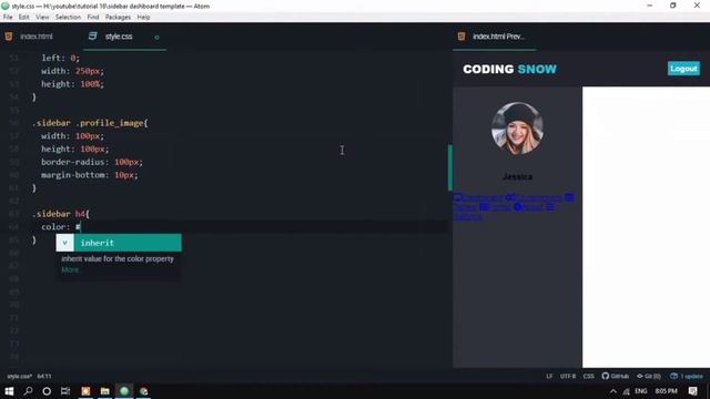 Sidebar Menu Dashboard Template UI Side Navigation Bar Only Using CSS and HTML смотреть онлайн